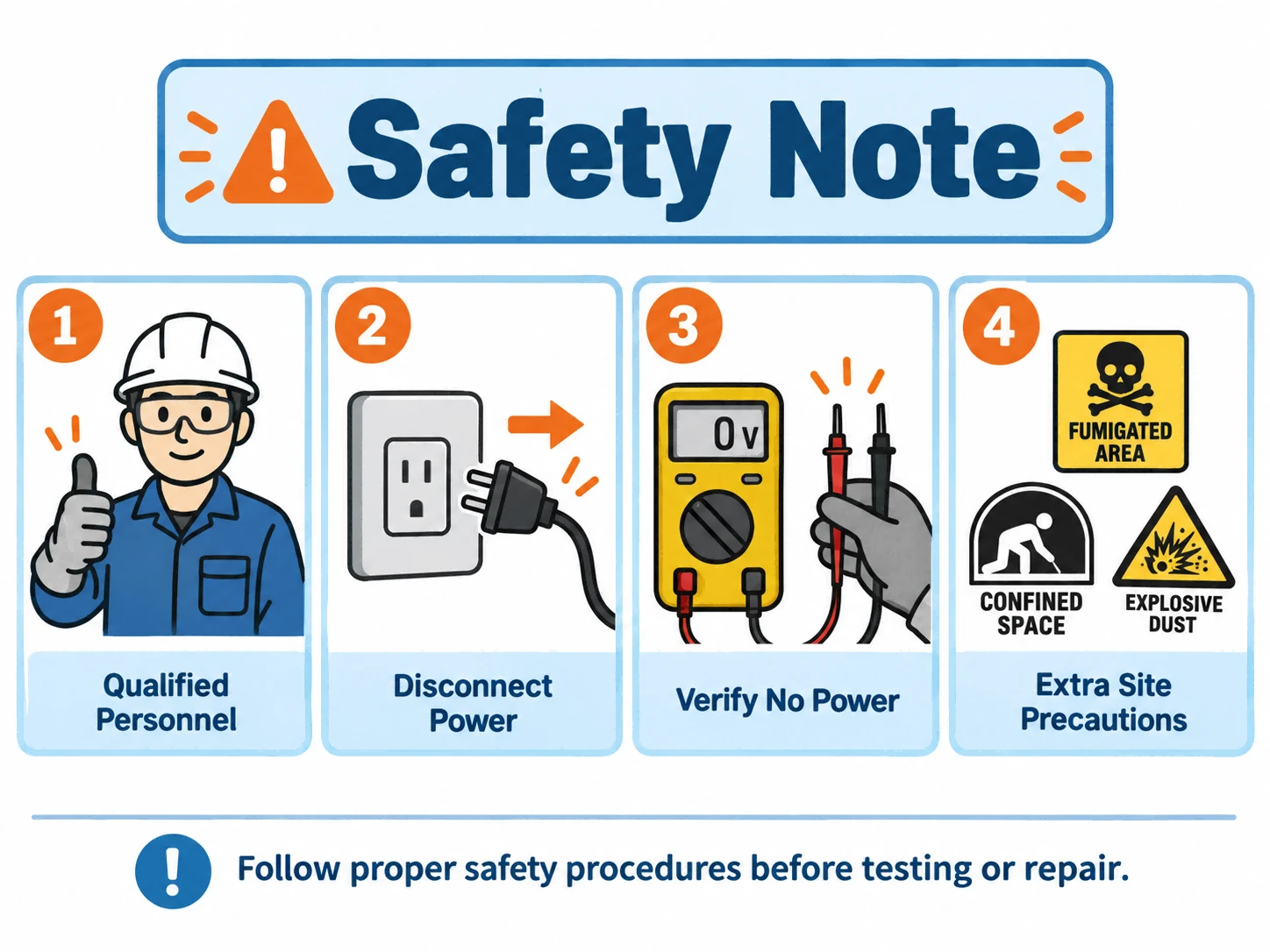Safety note Safety note